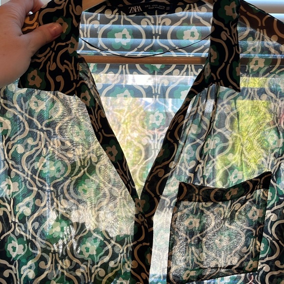Patterned Zara women’s blouse - Picture 4 of 4